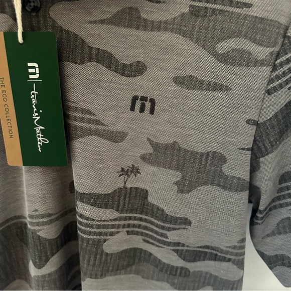 NWT Travis Mathew Beachside Stealth Golf Polo Heather Gray Small Eco Collection - Picture 11 of 13
